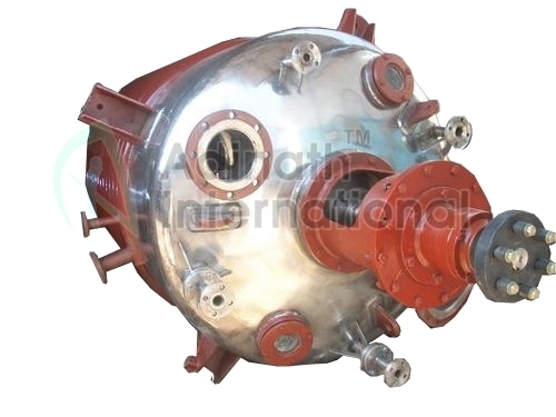 Jacketed Reaction Vessel - Stainless Steel (Ss304/ss316), 20-100 Liter Capacity, Gray Color | Automatic Plc Control, Inert Gas Compatible, Pressure & Vacuum Operation, Customized Design Options