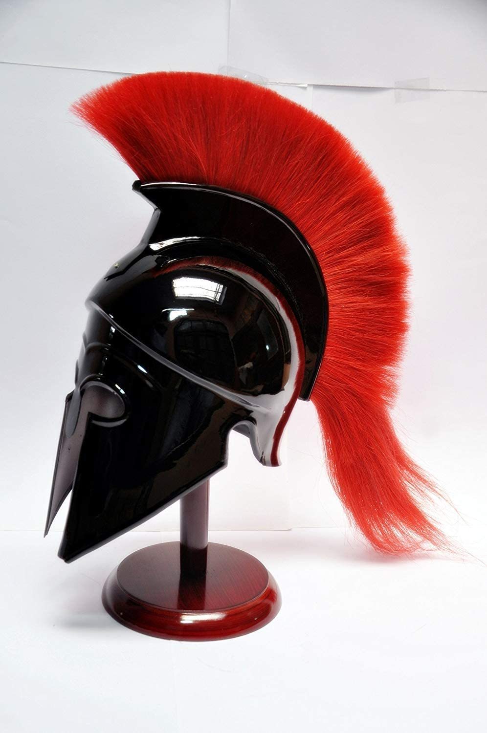 Greek Corinthian Helmet With Red Plumesca Armor Roman Armour Spartan Larp