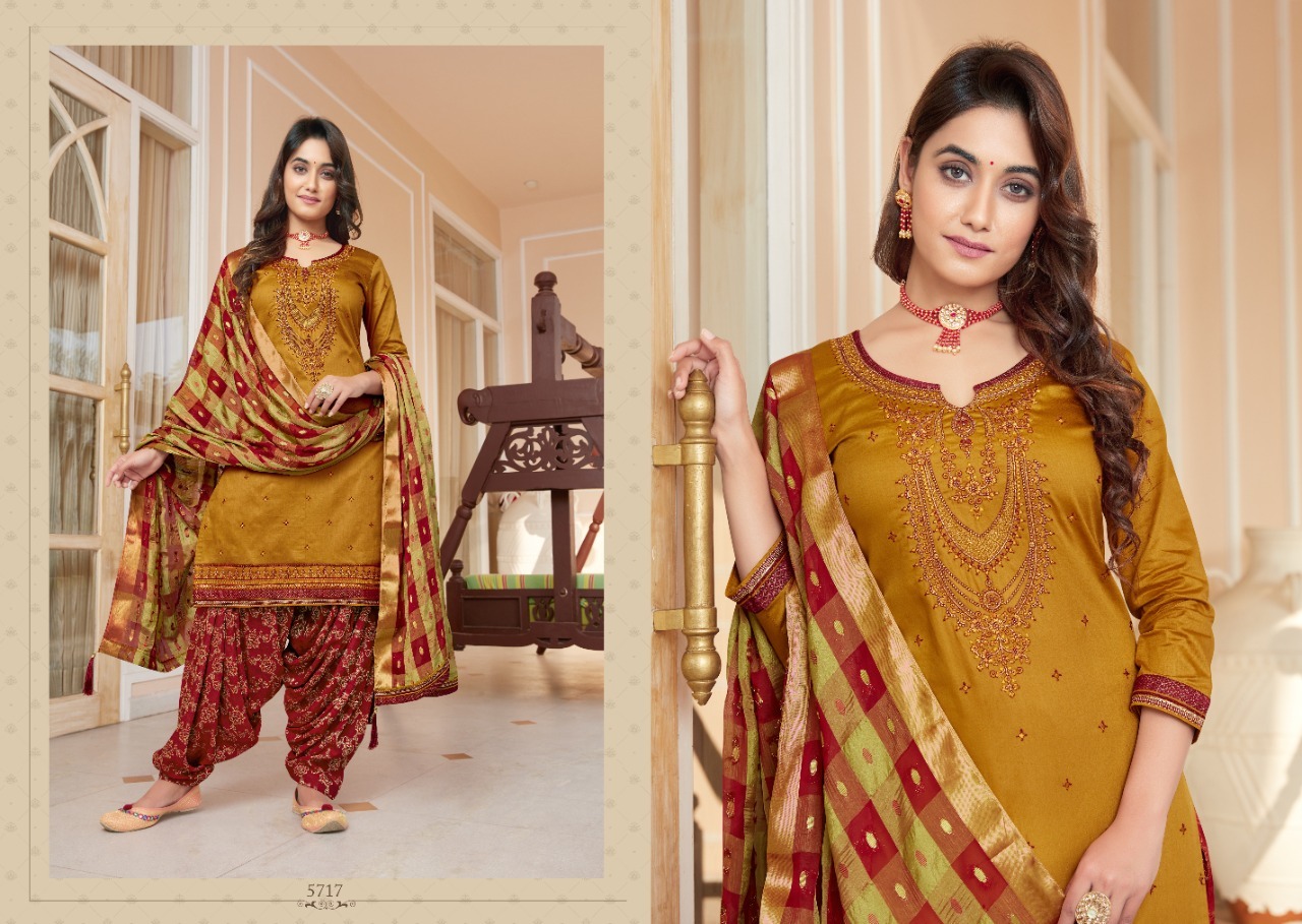 Multi Color Kessi Shangaar Patiyala House Vol 19 Jam Silk With Embroidery Work Dress Material Catalog