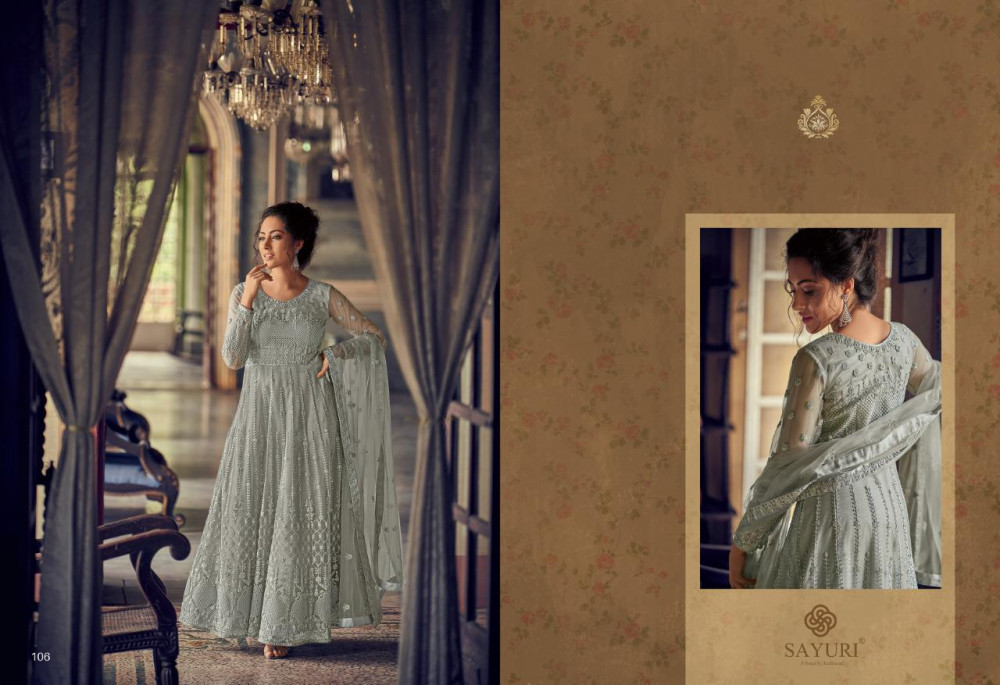 Multi Color Aashirwad Creation Sayuri Aarushi Butterfly Net Designer Salwar Suits Catalog