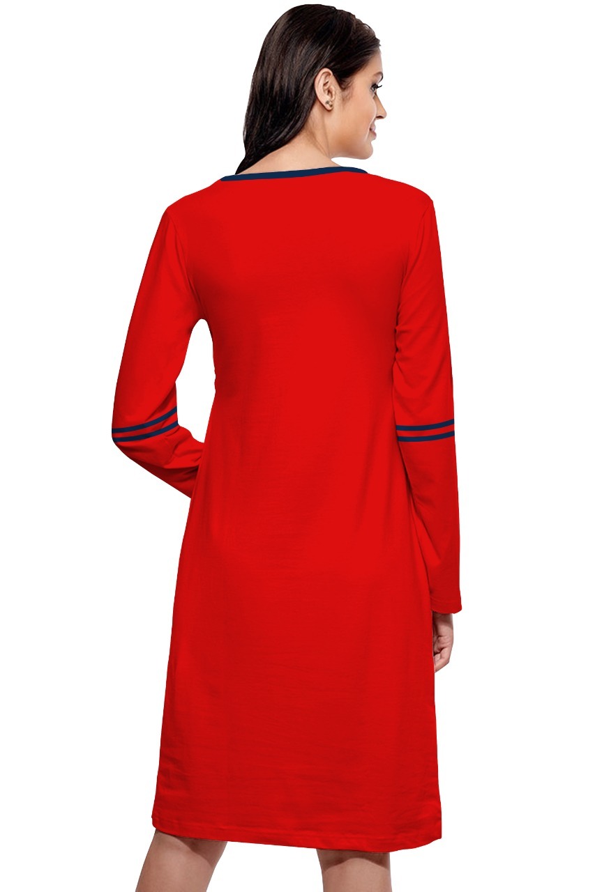 Ladies Long Feeding Tops - 100% Organic Cotton, Available Sizes L, Xl, Xxl | Bio Wash Finish For Softness And Comfort