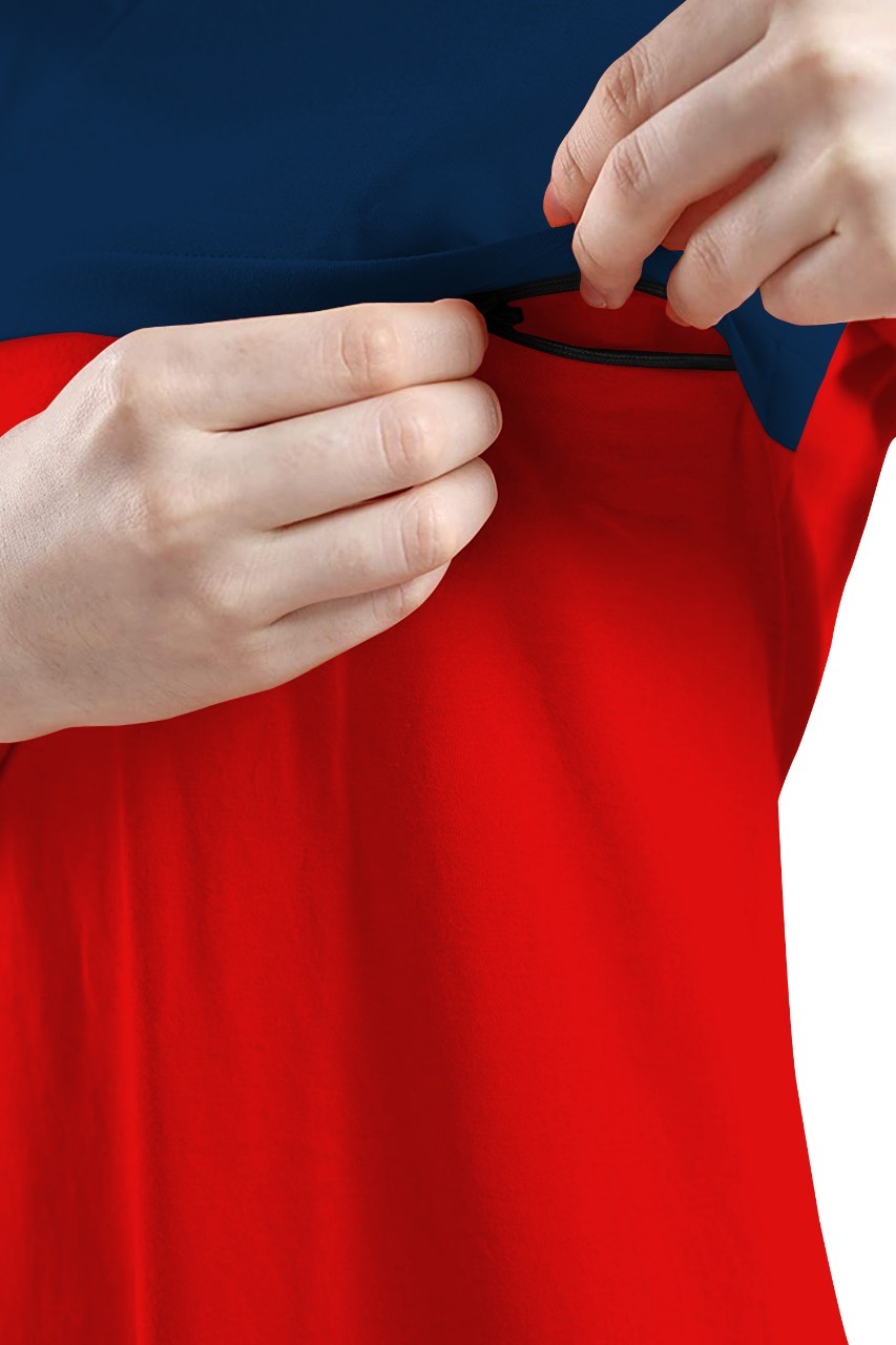 Ladies Long Feeding Tops - 100% Organic Cotton, Available Sizes L, Xl, Xxl | Bio Wash Finish For Softness And Comfort