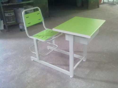 Green And White Single Seater Classroom Furniture