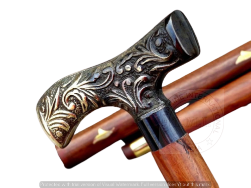 Gentlemen Classic 36" Walking Stick With Brass Handle