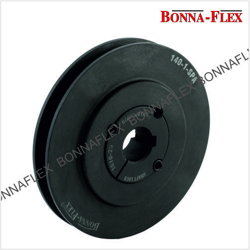 Industrial Taper Lock Pulley - Cast Iron, Black | Iso Standard V-grooves, Transmits Up To 250 Kw At 1400 Rpm, Multi-purpose Usage