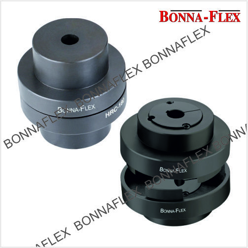 Hrc Coupling With Shaft Lock Bush - Cast Iron, Round, Black | Engine Shaft Compatibility, Simple Design, Easy Maintenance