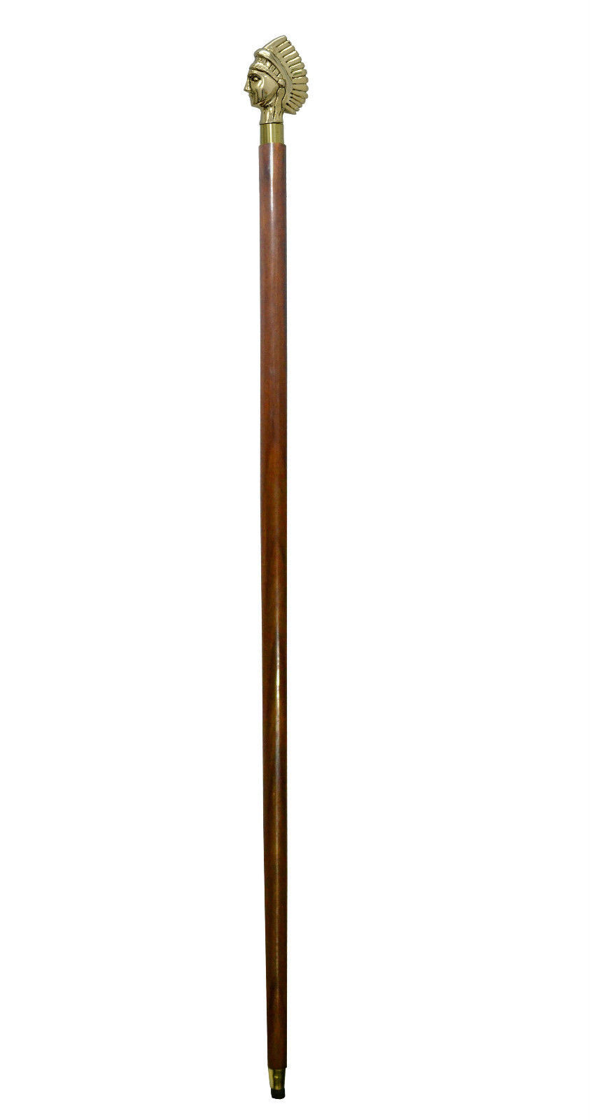 Brass Queen Handle Walking Stick - 36 Inch