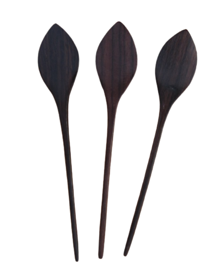 Rosewood 4 Inch Leaf Shawl Stick Gender: Women