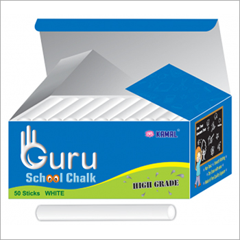 White Color Cylindrical Shape School Chalk
