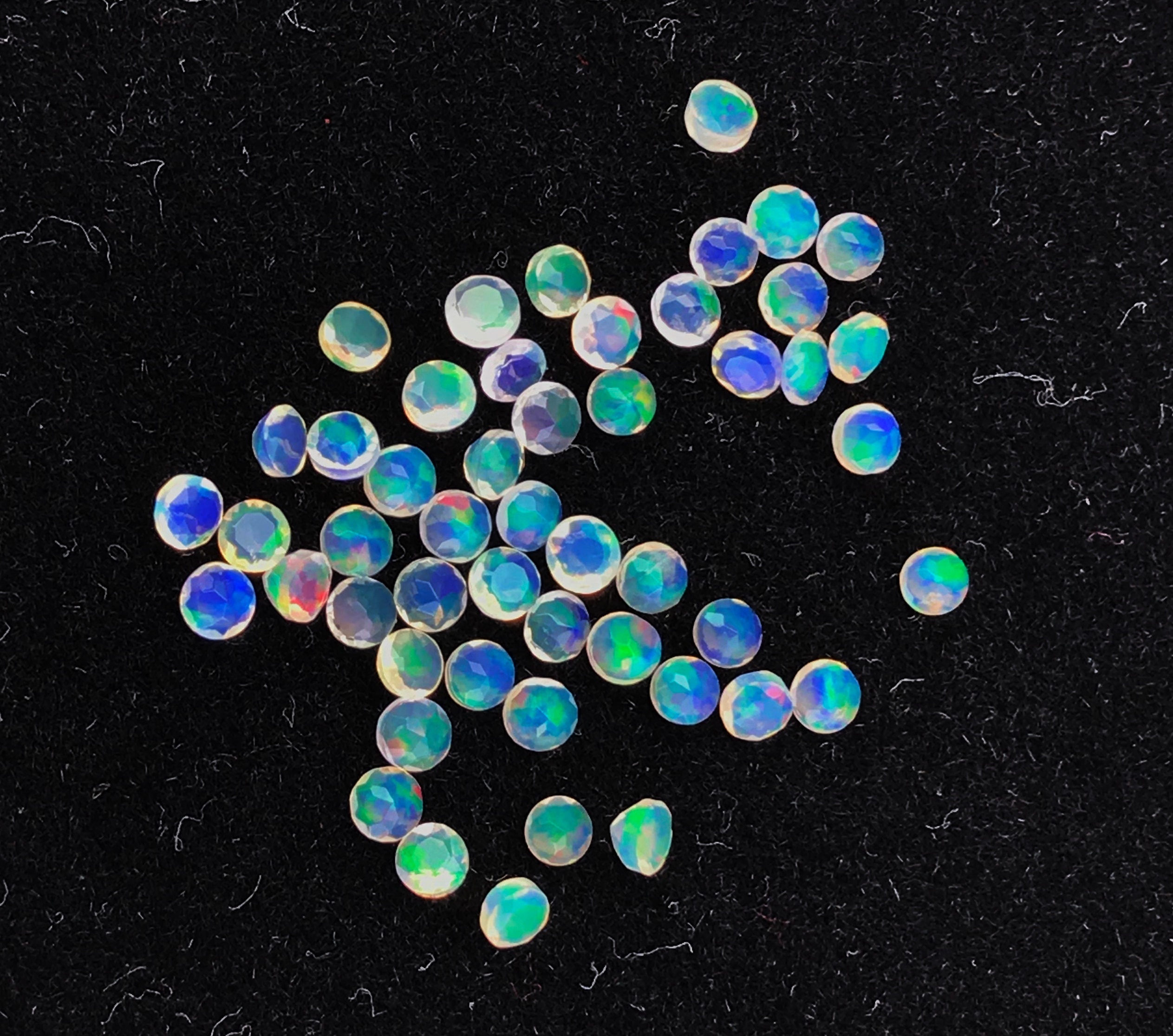 4mm Ethiopian Opal Faceted Round Loose Gemstones Grade: Aaa
