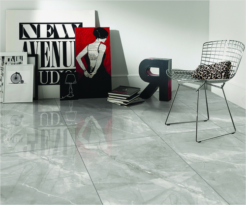 All Armani Graphite Polished Porcelain Floor Tile