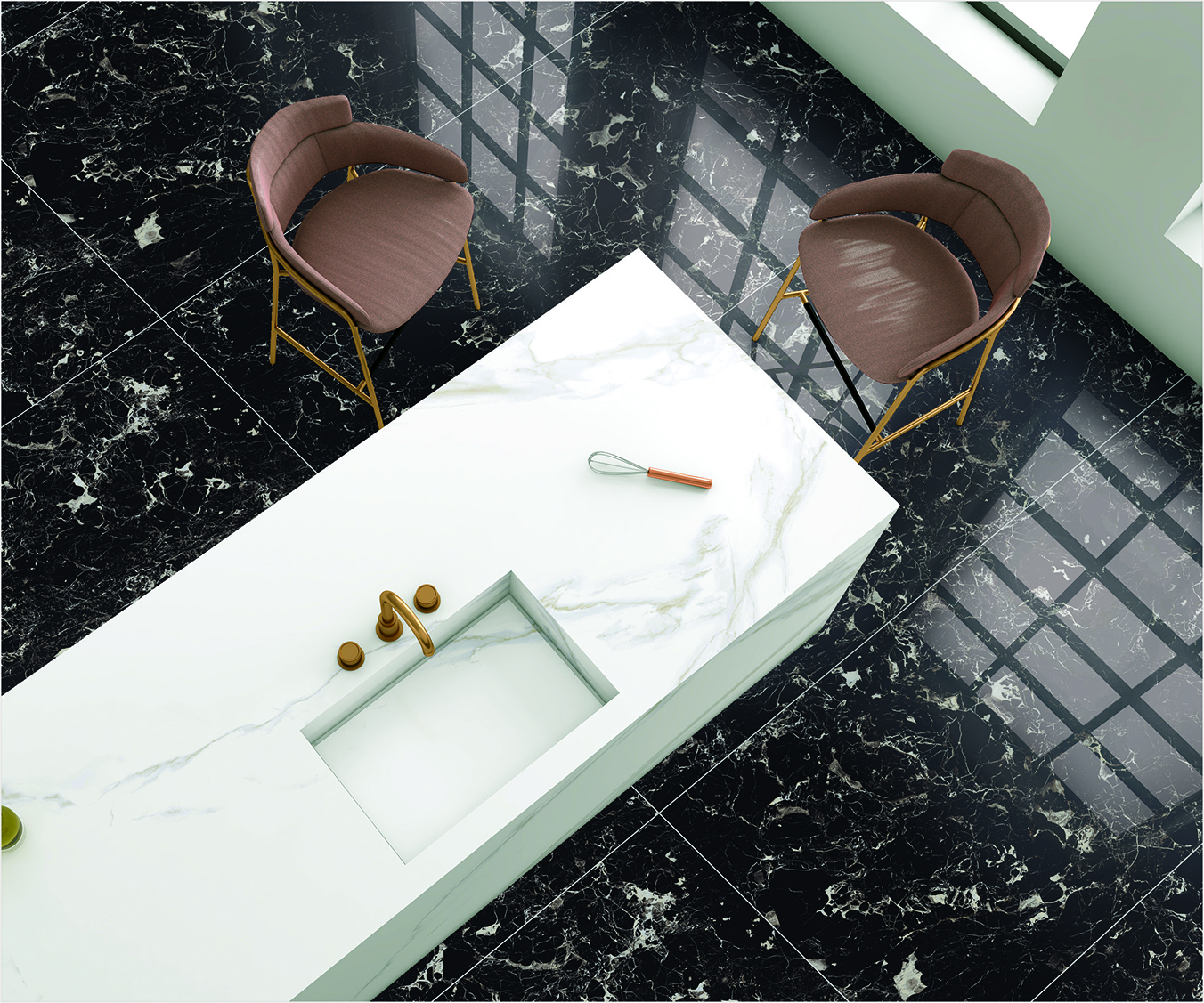 All Armani Graphite Polished Porcelain Floor Tile
