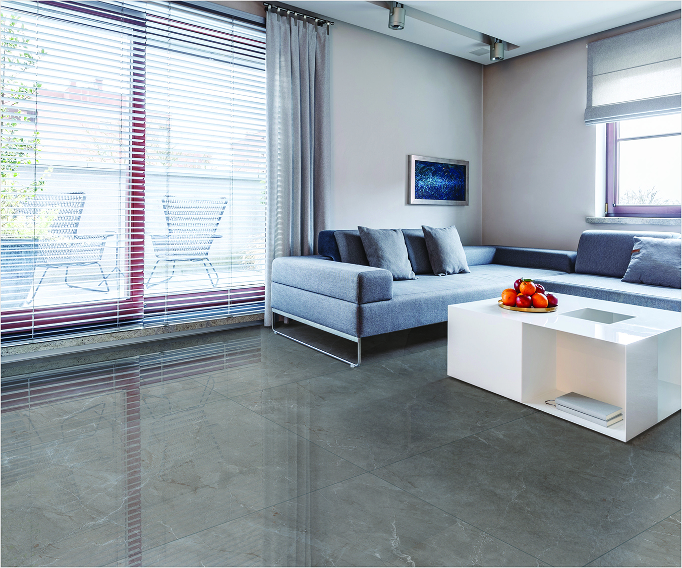 All Armani Graphite Polished Porcelain Floor Tile