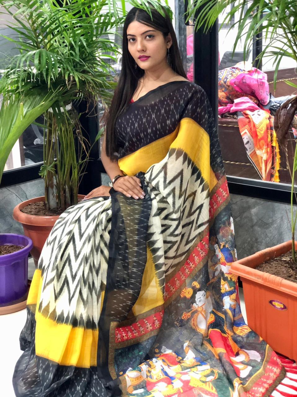 Casual Linen Sarees