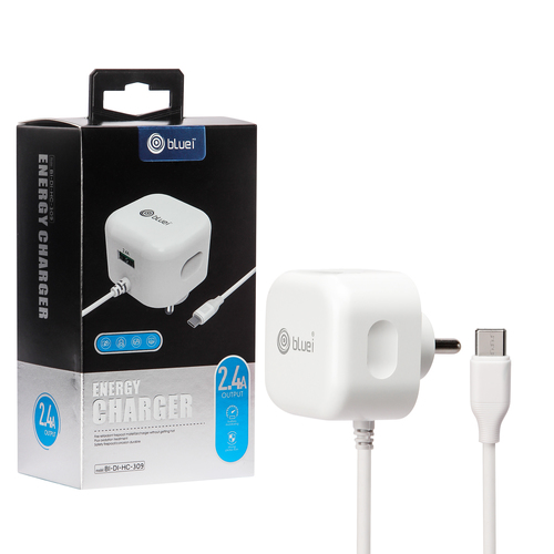 Bluei Bi-Di-Hc-309 2.4 A, Single Usb Ports(With Wire) Dimension(L*W*H): L*10.5 Cm H*9.5 Cm W*3 Cm Inch (In)