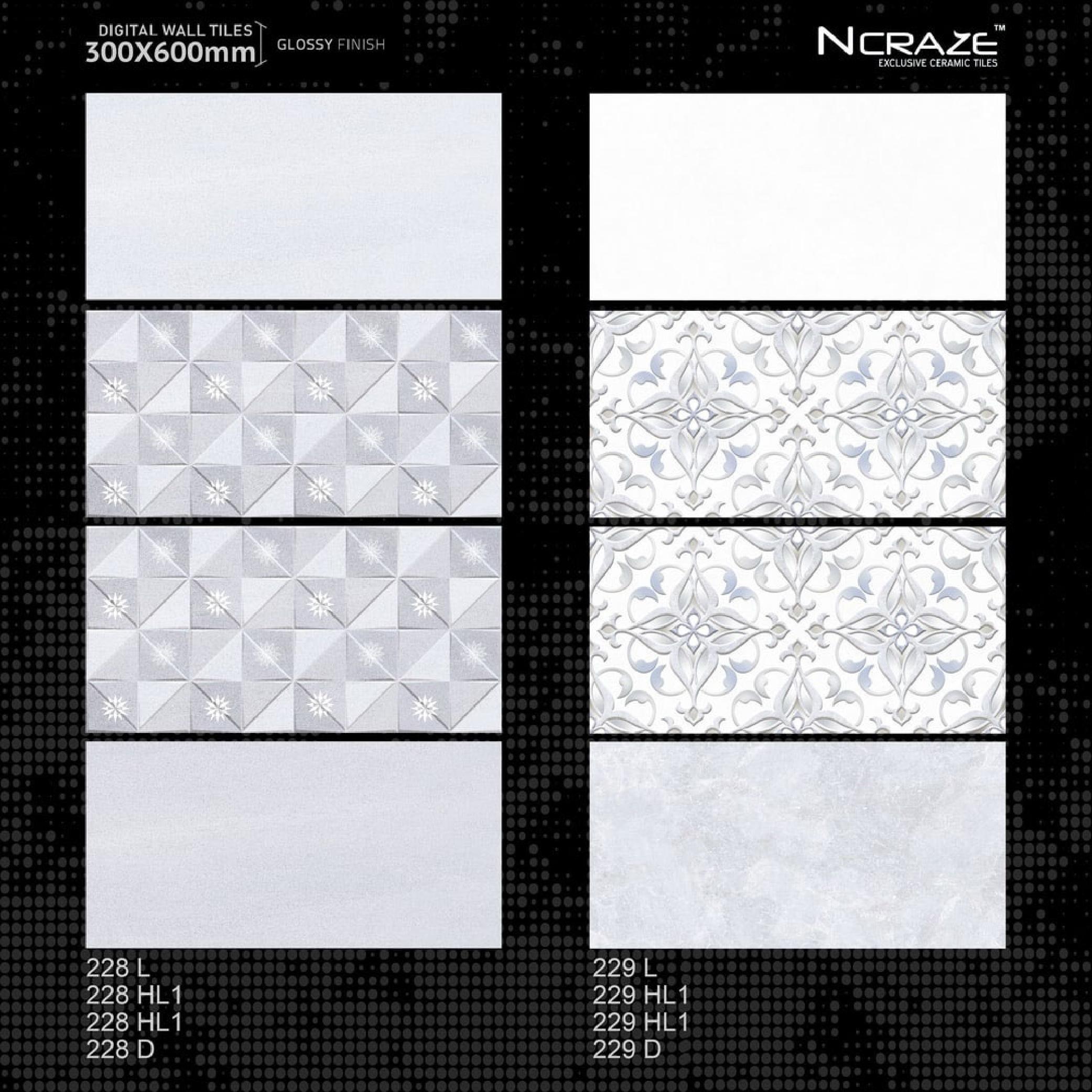 Ceramic Wall Tile - 300x600mm, Glossy & Matt Finish | Wear-resistant, Antibacterial, Free Sample Available, Iso Certified