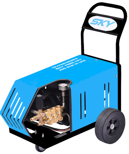 Transformer MS Non Flameproof High Pressure Cold Water Jet Machine - 65x55x91 cm, Blue | 200 Bar, Electric, 95 kg Weight, Rugged Build Quality