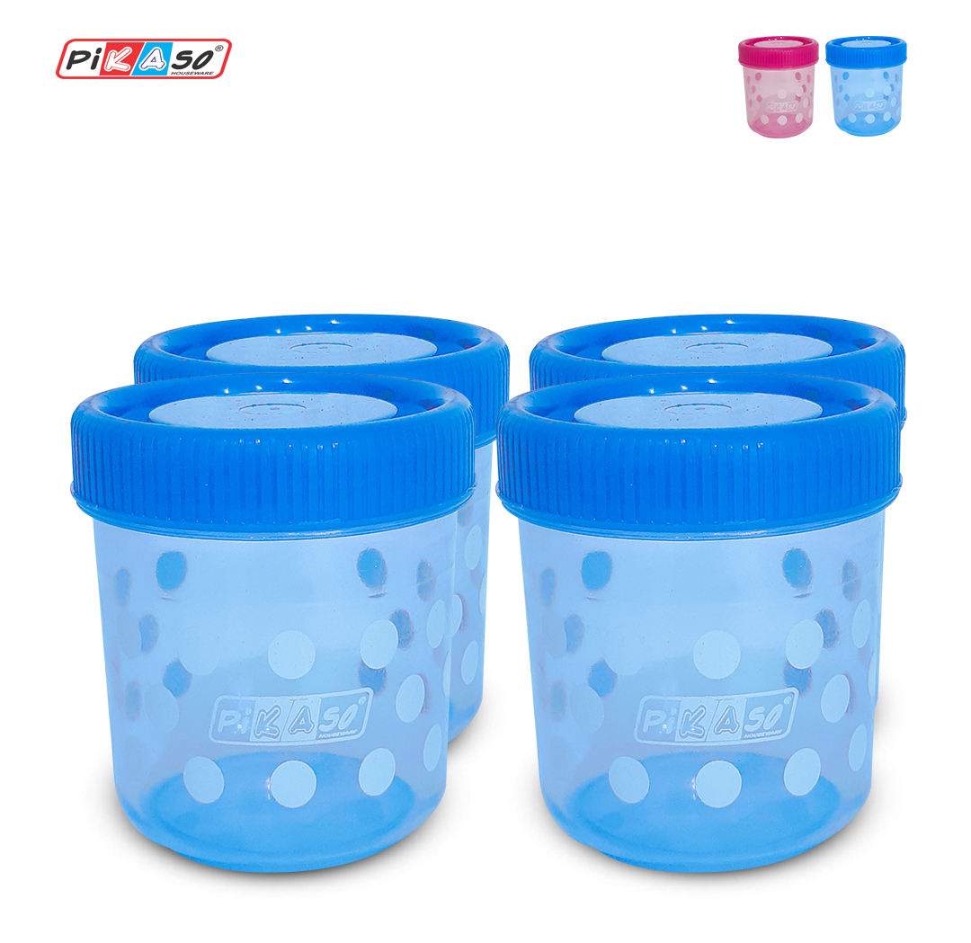 Polka 300 Container (4 Pc Set) - Color: Pink