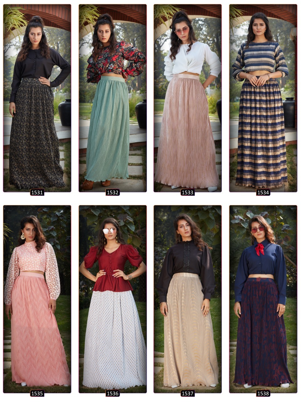 Multi Color Shubhkala Frill And Flare Vol 2 Cotton Kurti With Skirt Catalog