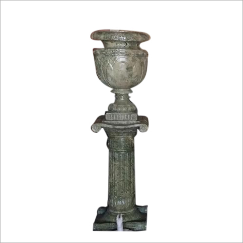 Makrana Marble Planters - Color: Grey