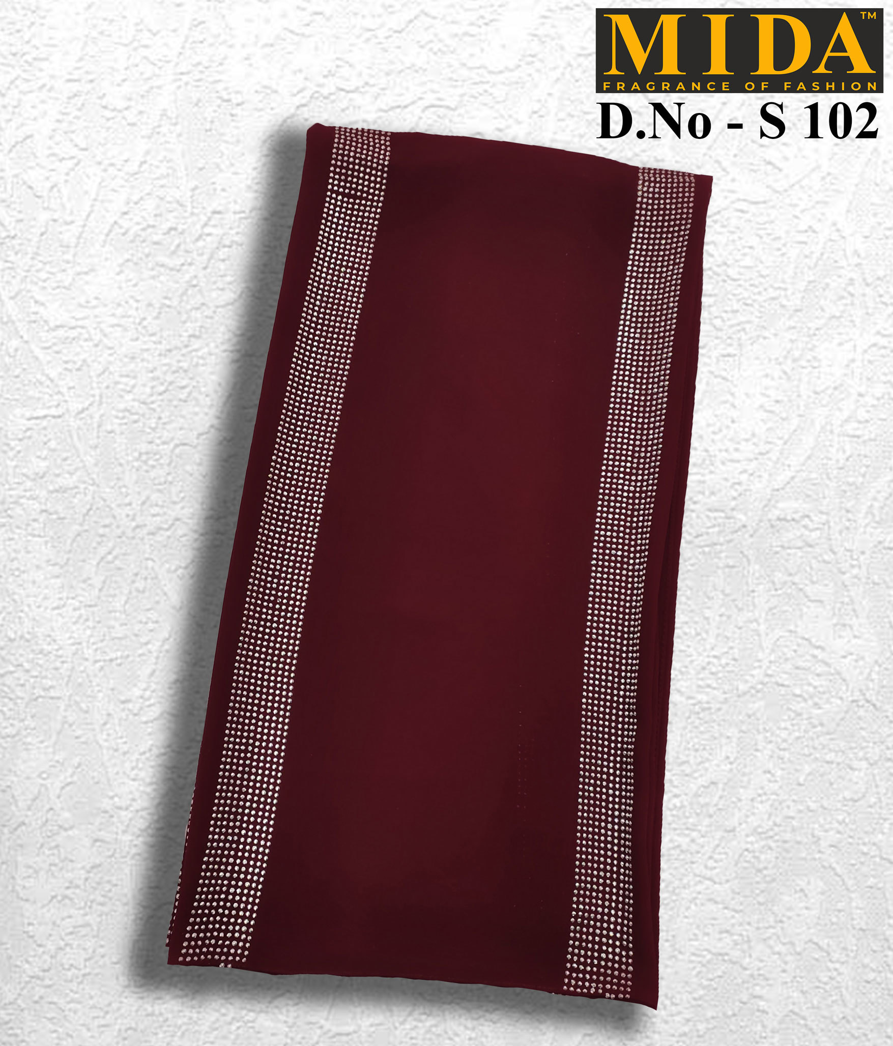 Red Fancy Rhinestone Scarf