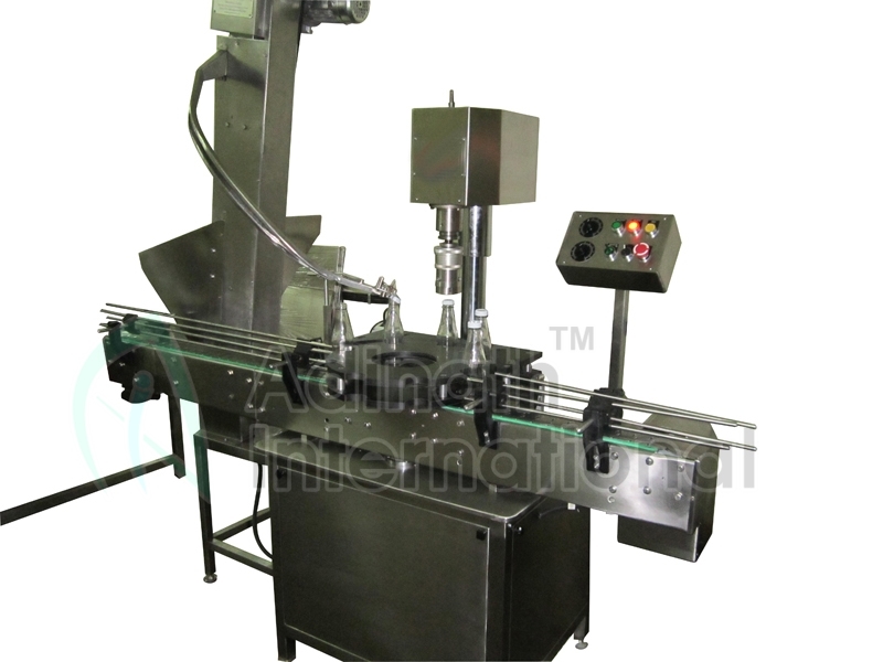 Automatic Bottle Capping Machine - Stainless Steel, 1000x1000x1800 Mm | 380v Electric Drive, 1 Year Warranty, Silver Finish, Human Machine Interface
