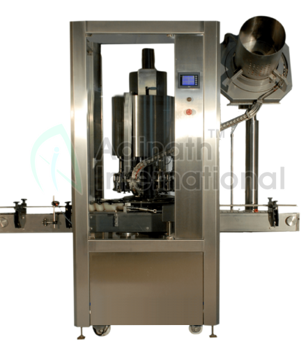 Automatic Bottle Capping Machine - Stainless Steel, 1000x1000x1800 Mm | 380v Electric Drive, 1 Year Warranty, Silver Finish, Human Machine Interface