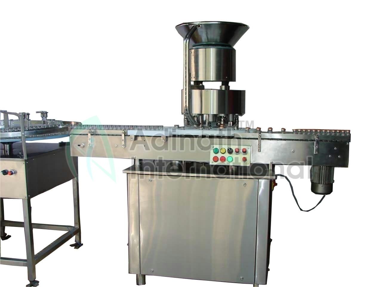 Automatic Vial Capping Machine - Stainless Steel, 1370x850x1800mm | Semi-automatic, Four Sealing Heads, Variable Speed Drive, Digital Counter