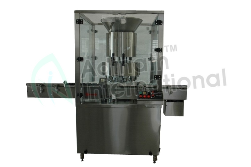 Automatic Vial Capping Machine - Stainless Steel, 1370x850x1800mm | Semi-automatic, Four Sealing Heads, Variable Speed Drive, Digital Counter