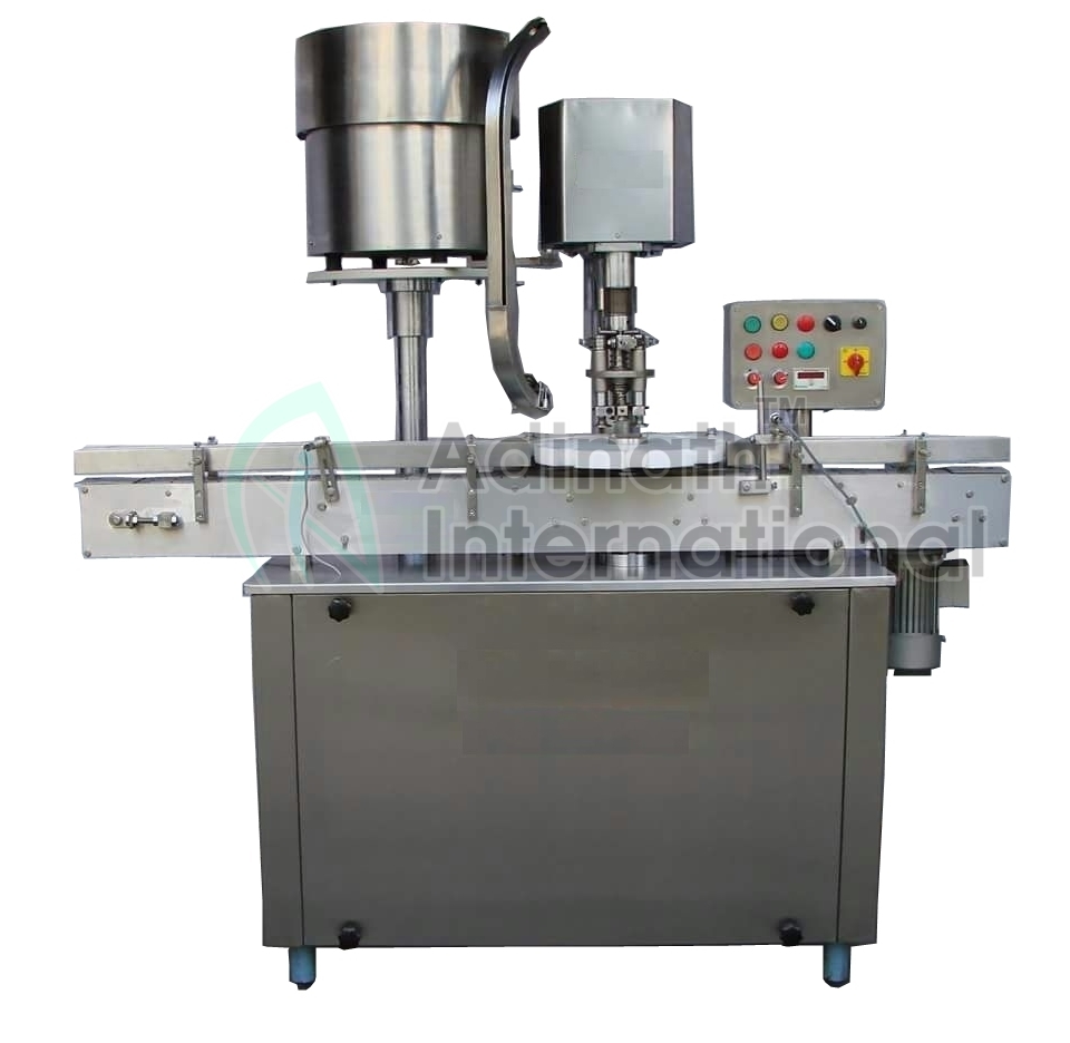 Automatic Vial Capping Machine - Stainless Steel, 1370x850x1800mm | Semi-automatic, Four Sealing Heads, Variable Speed Drive, Digital Counter