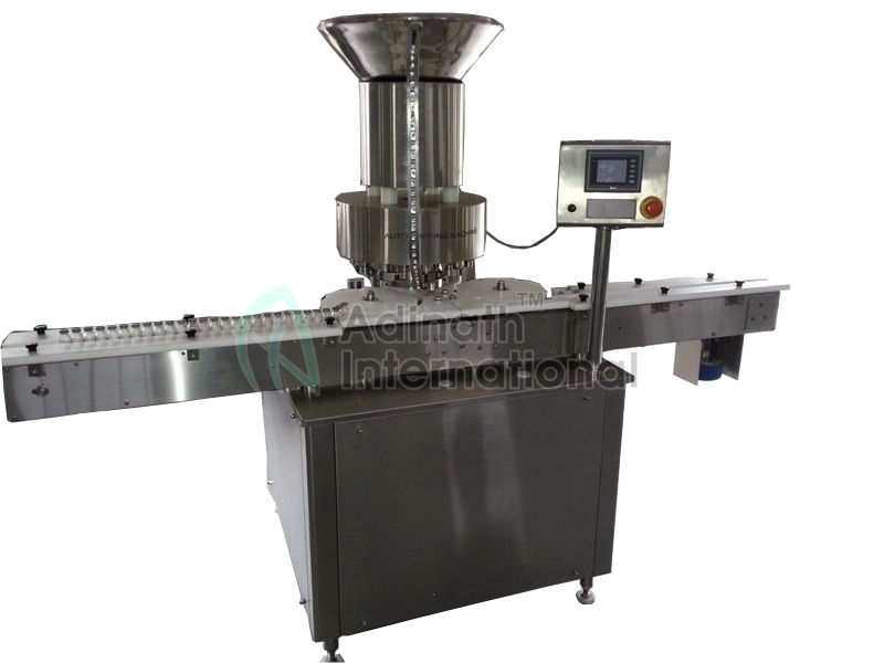 Automatic Vial Capping Machine - Stainless Steel, 1370x850x1800mm | Semi-automatic, Four Sealing Heads, Variable Speed Drive, Digital Counter