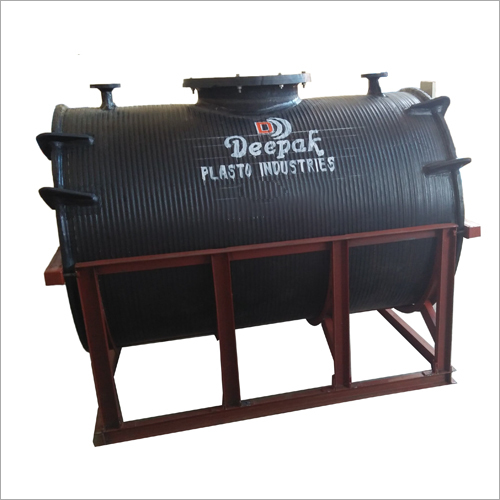 Spiral Hdpe Horizontal Storage Tank - 100000l Capacity, Black Color, Wall Thickness 8-50mm | Ideal For Storing Corrosive Chemicals, Industrial Use
