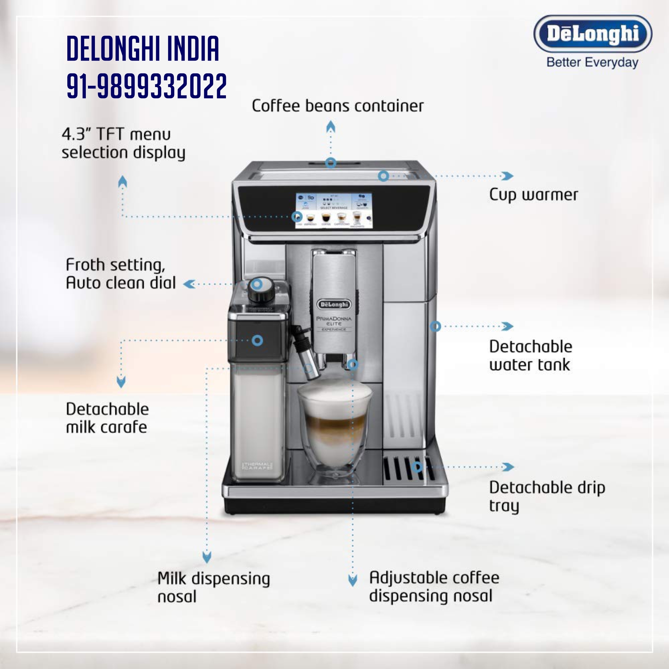 Automatic Delonghi Ecam 650.85.ms Primadonna Elite