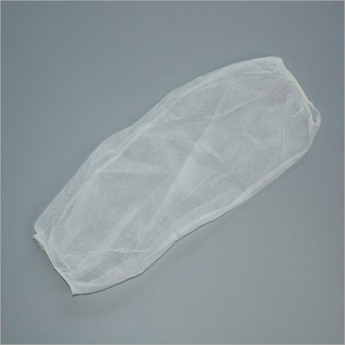 Disposable Non Woven Sleeves - Non Woven Fabric White Color | Biodegradable Elastic Band For Secure Fit Medical Grade Use