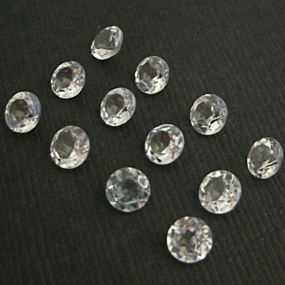 5mm Crystal Quartz Faceted Round Loose Gemstones Grade: Aaa