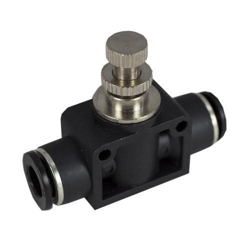 Speed Control Flow Control Valve - Stainless Steel, 4mm-12mm Port Sizes | Elegant Design, 360° Rotating Valve, Precise Air Flow Regulation, Teflon Coated Threads