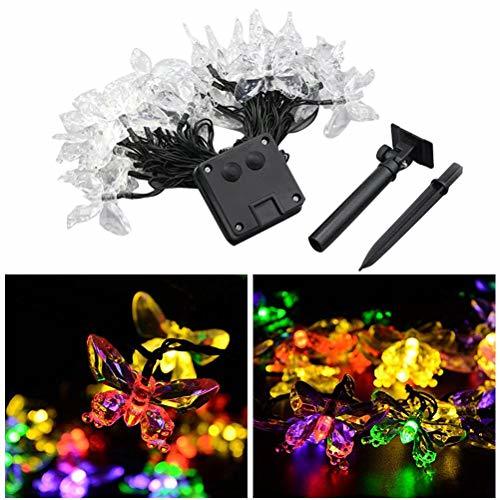 Abs Plastic Solar Butterfly Shaped String Waterproof Light