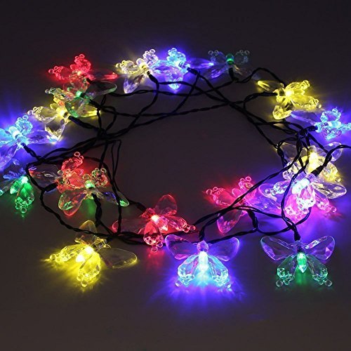 Abs Plastic Solar Butterfly Shaped String Waterproof Light