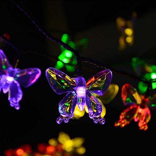 Abs Plastic Solar Butterfly Shaped String Waterproof Light