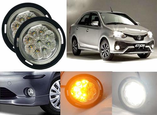 Car Bumper Led car Fog Light With indicator for Toyota Etios Liva, Etios