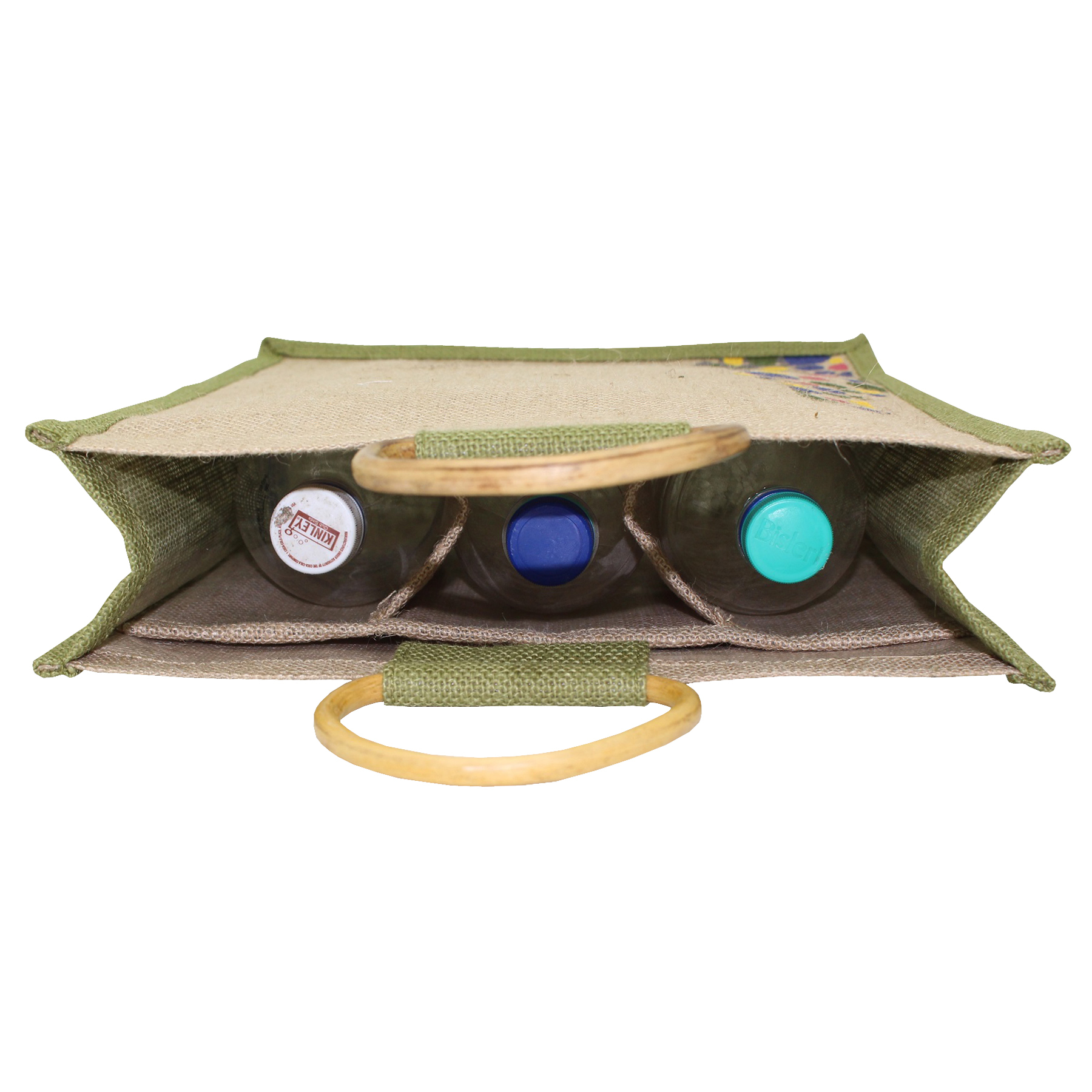 Available In All Color Multicolor Print Jute Tote Bag