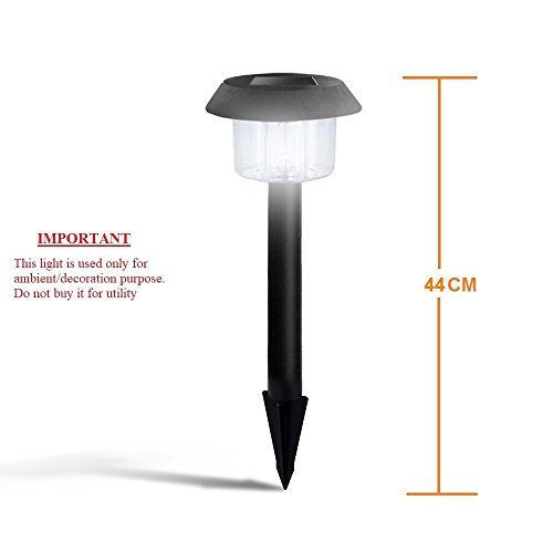 Solar Waterproof Path Lamp Cool White Warranty: 3 Months