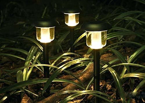 Solar Path Light Outdoor Warm White - Abs Plastic, Ip44, Black | Waterproof, Weatherproof, Easy Installation With Ground Stakes