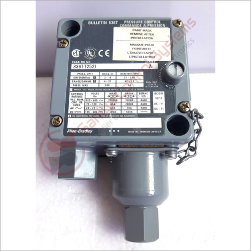 836t-t252j Allen Bradley Pressure Control Switch - Copper Alloy Material, Gray Color | Automatic Water Monitoring, Pump Protection Feature
