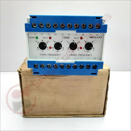 T3000 Selco Frequency Relay - Supply Voltage: 220-240v, Temperature Range: -20 To +70â°c | Over/under Frequency Delay Functions, Dual Output Relays