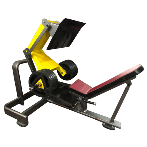 Leg Press Machine - Good Quality Rubber and Steel Construction | Adjustable, Black & Brown Seat, Strength Gain & Muscle Toning