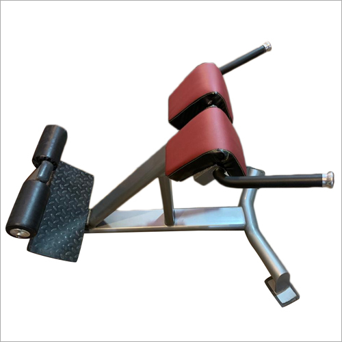 Hyperextension Machine - High Dimensional Stability, Rugged Steel & Rubber Build, Adjustable Design for Strength Gain and Muscle Toning, Black & Brown Seat