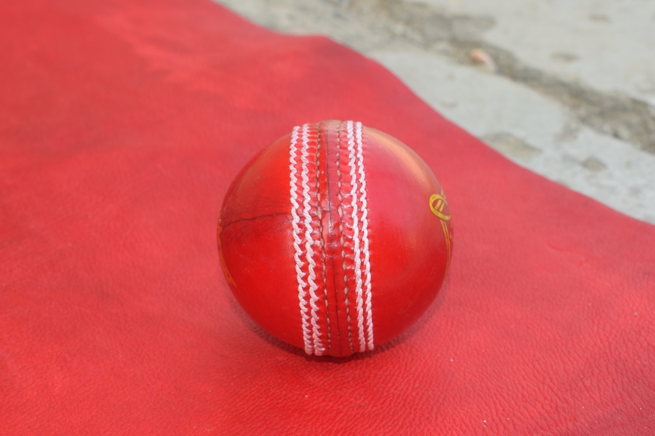 Bogan Leather Cricket Ball - Leather, Standard Size, Red | Durable, Easy To Use, Rugged Design, Printed Seam For Enhanced Performance
