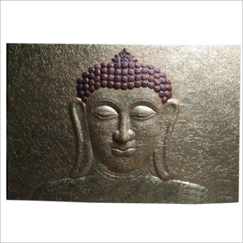 FRP Buddha Wall Mural - 10-30 mm Thickness, Glossy Brown Finish | Ideal for Interior Decoration