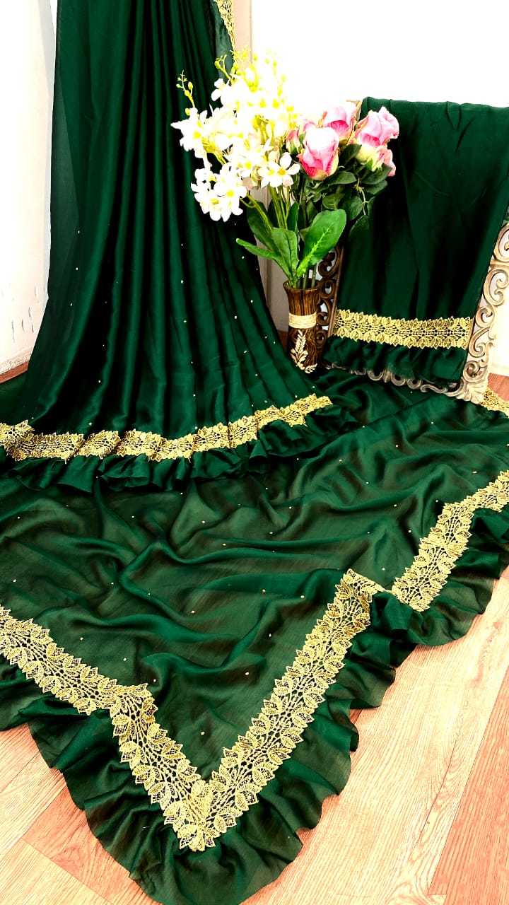 6 Trendy Colors Ruffle Saree